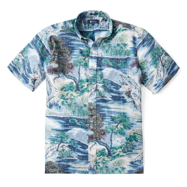 Reyn Spooner Men's Hawaiian Aloha Shirt - Scenic Print - Button Front