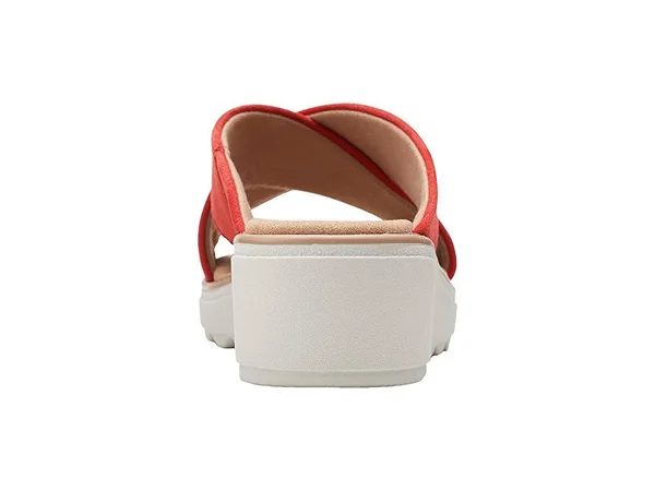 Clarks Jillian Gem Women's Shoes Red Suede : 9.5 D - Wide