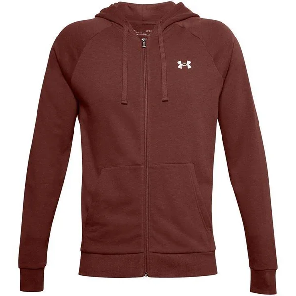 Under Armour Rival Full Zip Hoody Mens, Size x Large, Cinna Red