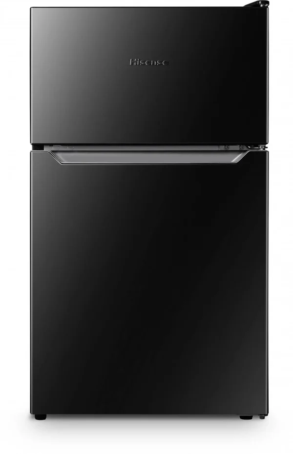 Hisense 3.2 Cu ft Two Door Mini Fridge with Freezer RT32D6ABE, Black