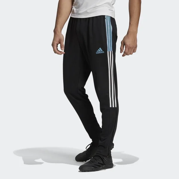 Adidas Men's Tiro 21 Track Pants Black/Hazy Blue M
