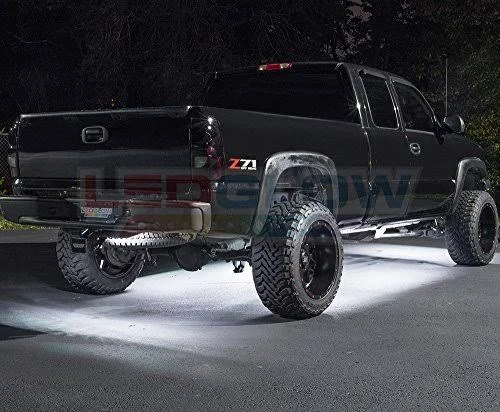 Ledglow 6pc White SMD LED Slimline Truck Underbody Underglow Kit
