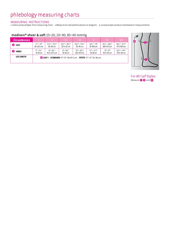 Mediven Sheer & Soft - 30-40 mmHg, Calf High, Closed Toe Ebony, III-Petite
