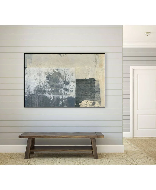 Giant Art 14x22 x 11x22 Shades of VI Art Block Framed Canvas - Tan