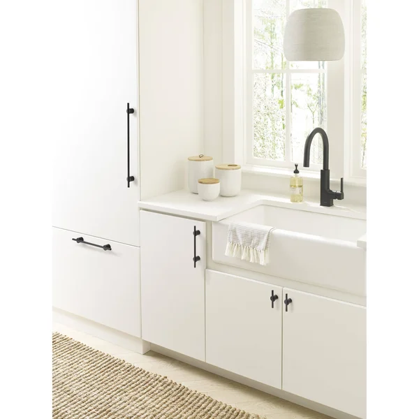 Amerock Transcendent 12-5/8 in (320 mm) Center-to-Center Matte Black Drawer Pull