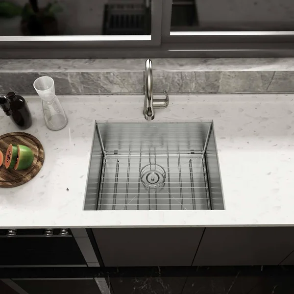 TORVA 22.5 inch Undermount 16 Gauge Single Bowl Stainless Steel Kitchen Sink, Bar or Prep Sink
