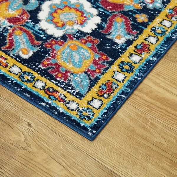 BALTA Telford Teal 7 ft. x 9 ft. Oriental Medallion Area Rug - Blue