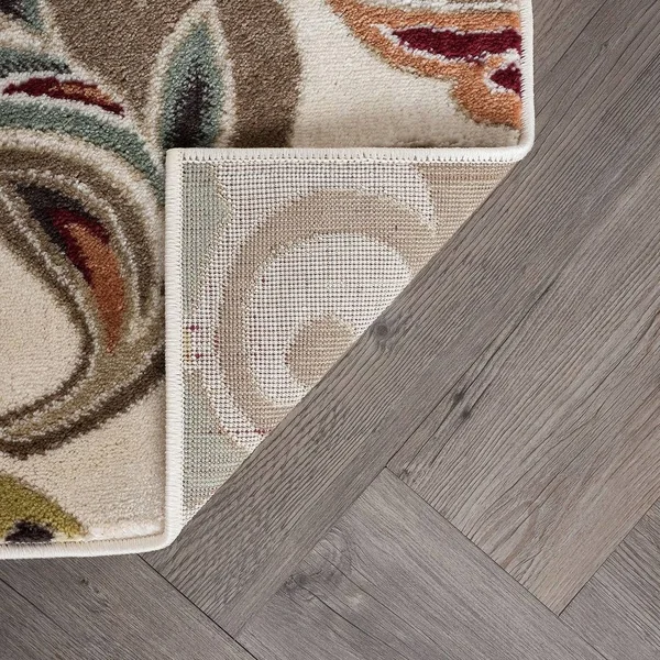 Alise Rugs Decora Transitional Floral Area Rug (7&10 x 10&3 - Ivory)
