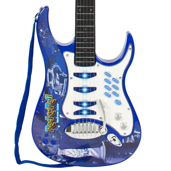 Best Choice Products Kids Electric Musical Guitar Toy Play Set - Blue