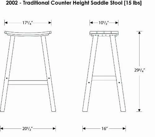 POLYWOOD Teak 30x22 Traditional Saddle Bar Stool