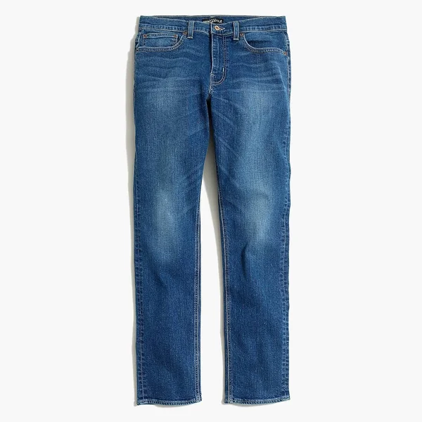 J.Crew Factory Mens Straight-Fit Jean in Signature Flex (Light Medium - Size 33x30)