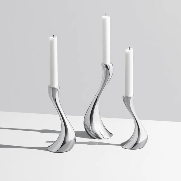 Georg Jensen, Cobra Candleholder - 3 Piece Set