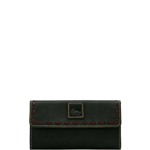 Dooney & Bourke Florentine Leather Continental Wallet - Black