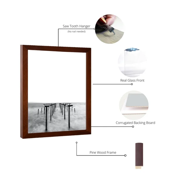 48x3 Picture Frames Brown Wood 48x3 Frame 48 x 3 Wooden Frames Brown