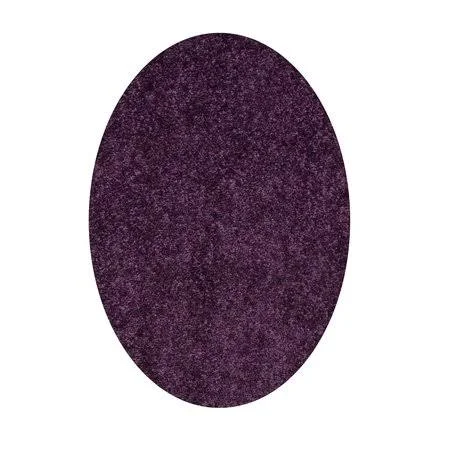 Home Queen Solid Color Purple 6&x9& Oval - Area Rug
