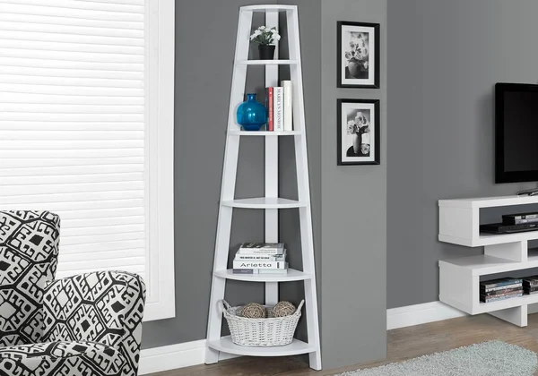 15.5x22 x 22.5x22 x 71.25x22 Dark Taupe Particle Board Bookshelf