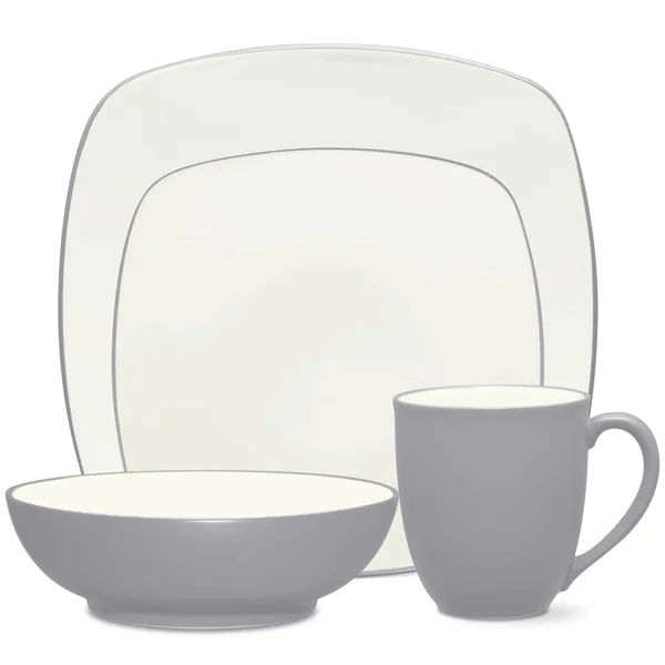 Noritake Colorwave Slate 4-Piece Square Place Setting