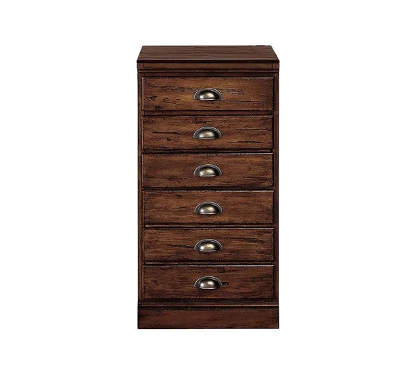 Printer's 3-Drawer File Cabinet w/Single Top - Tuscan Chestnut - Media Centers - Home Entertainment