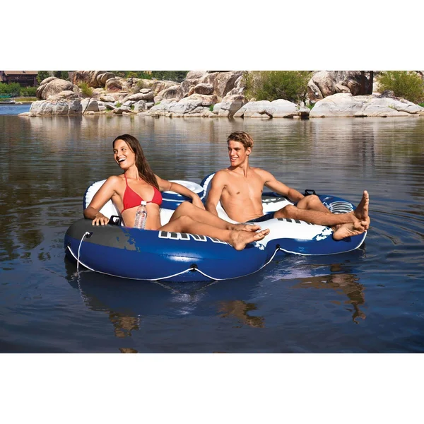 Intex River Run II Inflatable Pool Tube Float & Floating Lake Raft (3 Pack)