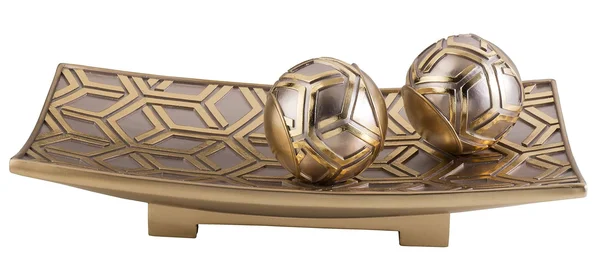 Ok Lighting OK-4274B Rose Gold Savannah Decorative Bowl with Spheres