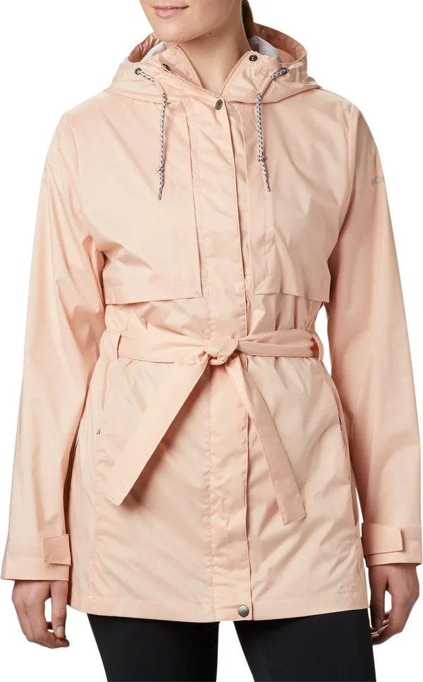 Columbia Pardon My Trench Rain Jacket - Women's Peach Cloud - Xs