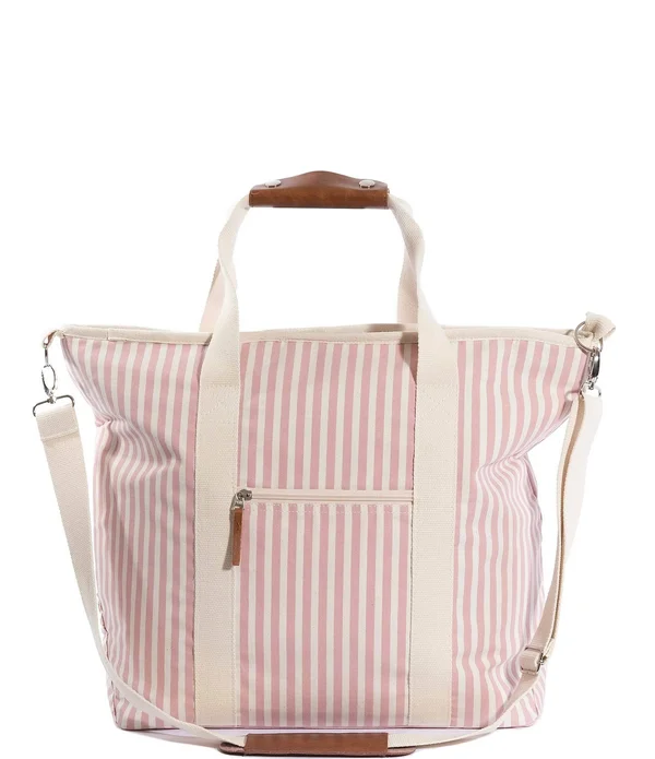 Business Pleasure Cooler Tote Bag - Navy Stripe