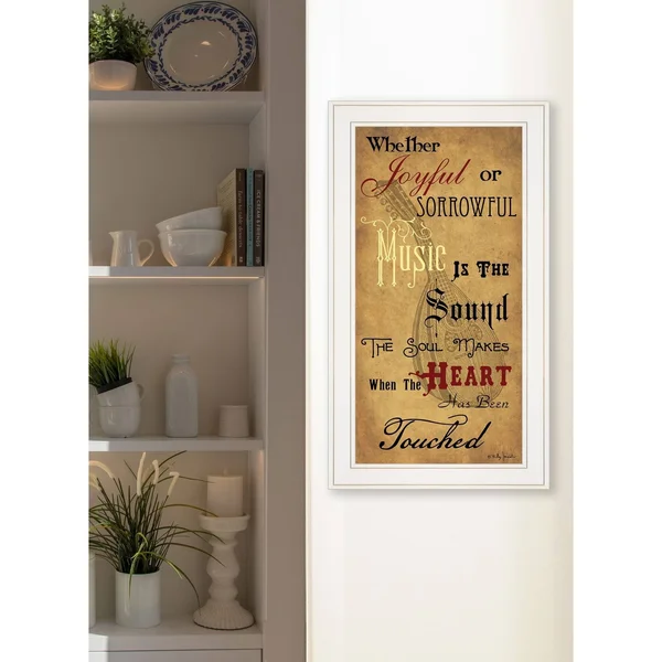 TrendyDecor4U Sound of The Soul by Billy Jacobs - Ready to Hang Framed Print, White Frame
