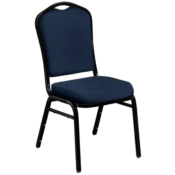 National Public Seating 9360-BT Stack Chair - black Fabric, Black Frame