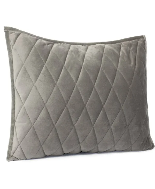 Jennifer Adams Velvet Diamond Sham (Natural Linen - King)
