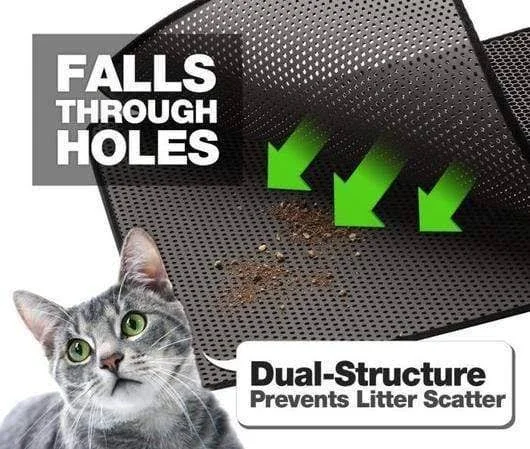 Leos Paw Waterproof Cat Litter Mat 22x27.5in - 55x70cm, Gray