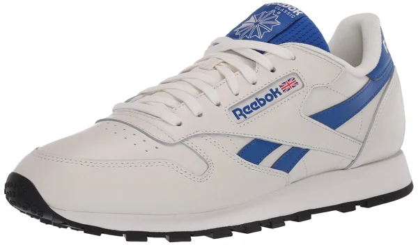 Reebok CL Leather Mu Sneaker - Men's - White/Blue - Size 10.5