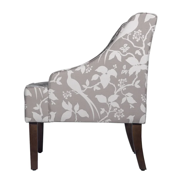 HomePop Emma Accent Chair (Grey) - Ivory(Upholstered)