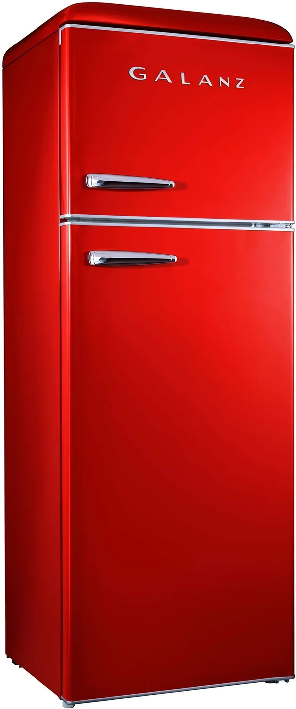 Galanz - Retro 12 Cu. ft Top Freezer Refrigerator - Red