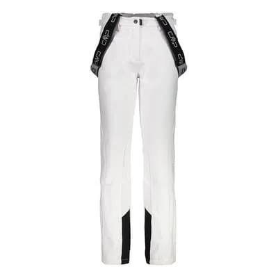 CMP Salopette Softshell Long Pants White Black Woman - M