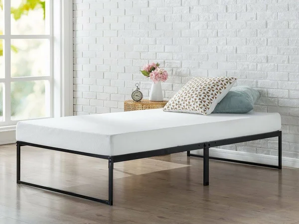 Zinus 12 inch Platforma Bed Frame, Mattress Foundation/ No Box Spring Needed, Metal Slat Support, Twin
