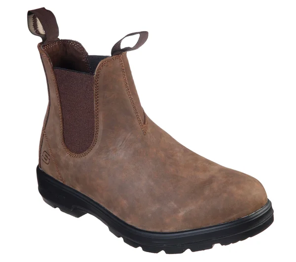 Skechers Men's Relaxed Fit Molton Gaveno Chelsea Boot, Brown