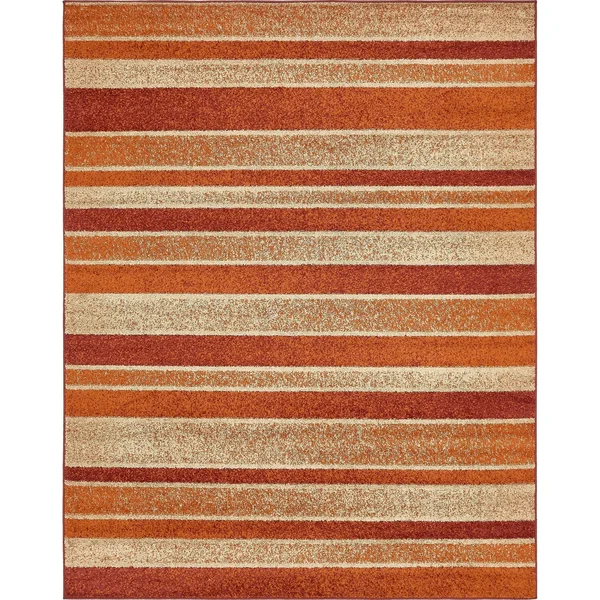 Unique Loom Autumn Artisanal Rust Red 8& 0 x 10& 0 Area Rug