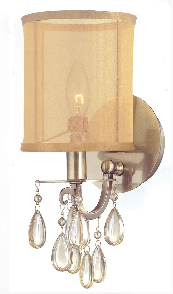 Crystorama 5621-CH Hampton 1 Light Sconce - Polished Chrome