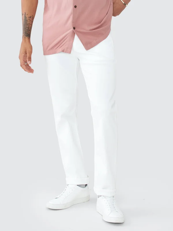 7 for All Mankind Men's Slimmy Luxe Performance Slim-Fit Jeans - White - Size 38