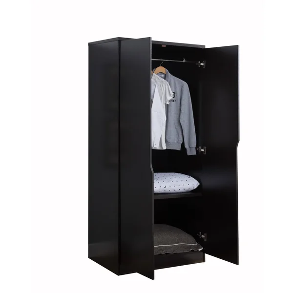 Furniture of America Vidal Modern 2-Door Wardrobe Armoire - Cappuccino