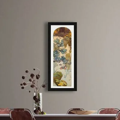 Stained Glass Box for The Fouquet Jewelry Store by Alphonse Mucha - Picture Frame Painting Print on Paper Fleur De Lis Living Si
