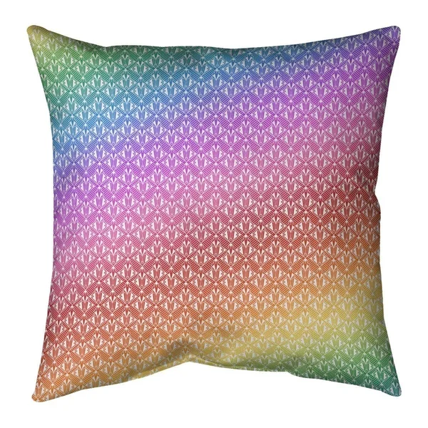 Fun Alternate Art Deco Throw Pillow - 16 x 16 - Mint Green - Cotton