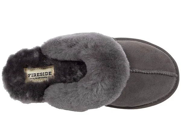 Fireside by Dearfoams Sydney Women's Slipper - Grey Size 6