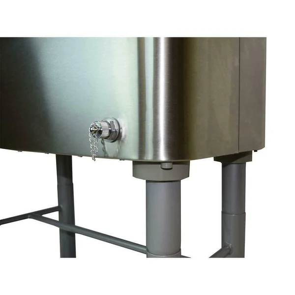 Oakland Living Stainless Steel 15 gal. Party Cooler Cart with Drain System Bottle Opener Caps Holder and Lock Wheels - Silver