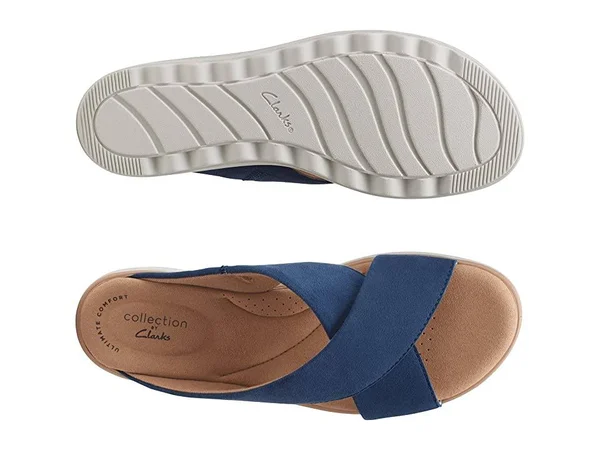 Clarks Women's Collection Jillian Gem Sandals - Navy Suede