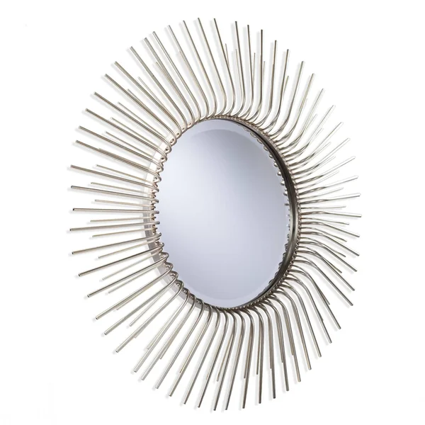 Silver Orchid Nansen Round Oversized Sunburst Wall Mirror - Champagne - OS8636SW