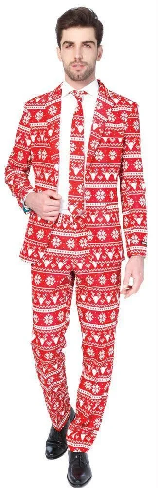 Men's Red Christmas Suit
