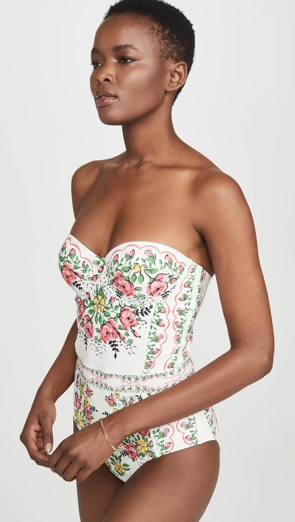Tory Burch Womens Lipsi Printed One-Piece Swimsuit