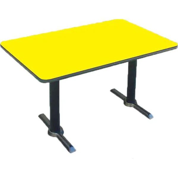 Rectangular Cafe Table w/ T-Bases (30 inch W x 48 inch L)