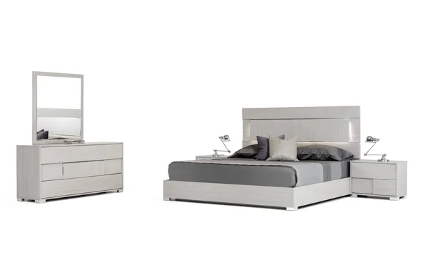 Modrest Ethan Italian Modern Grey Right Nightstand
